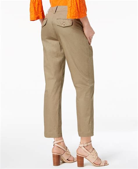 michael michael kors paper twill cargo track pant 